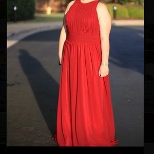 Red Chiffon Prom Dress